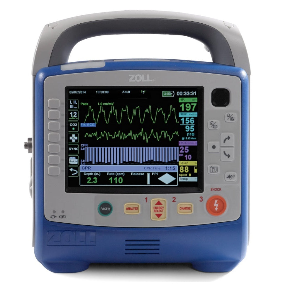 ZOLL-ZOLL X Series® Biphasic, 12-Lead ECG, AED, Pacing, SPO2, NIBP, ETCO2, Bluetooth, Recertified-MedTech-1